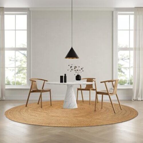 Hausattire Hand Woven Jute Braided Area Rug