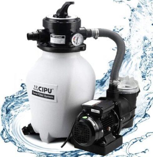 12-Inch Sand Filter Pump System Handy 4-Way Value for Above Ground Swimming Pools