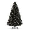 4.5'&nbsp;Pre-Lit Artificial Black Christmas Tree w/ Incandescent Lights, Metal Stand
