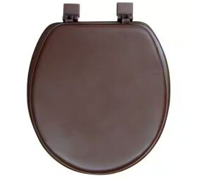 Ginsey Round Closed Front Soft Toilet Seat in Chocolate Brown