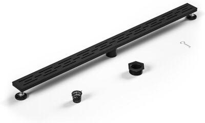 Bochni Linear Shower Drain 40" Matte Black