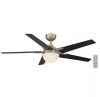 Hampton Bay Esala 52 in. Indoor Brushed Gold Ceiling Fan with Adjustable White Integrated LED with Remote Included