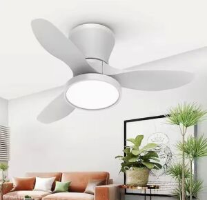 32 in. LED Indoor White Small Ceiling Fan with Light and Remote and Quiet Reversible DC Motor, 3 CCT Light Kit