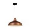 Hampton Bay&nbsp;1-Light Glossy White Warehouse Pendant with Metal Shade