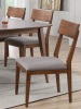 Set of 2 Mid Century Dining Chairs with Fabric Seat in Danish Walnut DLU-MC-C45-DW-RTA $589.99