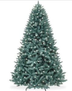 6' Pre-Lit Blue Spruce Christmas Tree w/ Foldable Base, Incandescent Lights $236.99