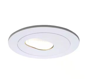 Lot of (3) HALO Low-Voltage 4 in. White Recessed Ceiling Light Trim with Adjustable Slot Aperture