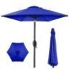 Outdoor Market Patio Umbrella w/ Push Button Tilt, Crank Lift - 7.5f