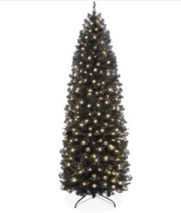 6' Pre-Lit Black Artificial Pencil Holiday Tree $142.99