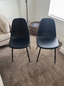  Set of 2 Vegan leather chairs