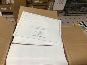 Case of packing envelopes