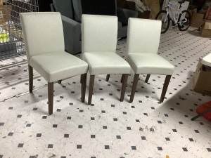 3 HomePop Upholstered Dining Chairs