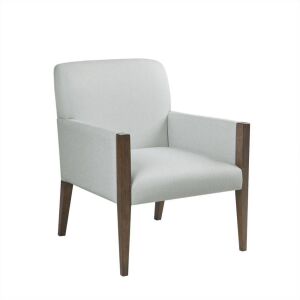 Martha Stewart Remo Upholstered Accent Chair with Ivory Finish