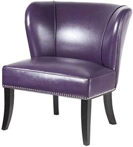 Madison Park Sheldon Purple Modern Armless Accent Chair