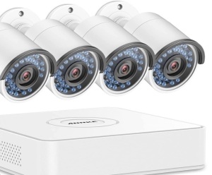 Annke 8ch Simplified PoE 1080P Network Video Recorder and (4) 960P Network Bullet Cameras - NEW
