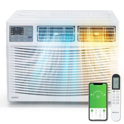 ROVSUN 8000 BTU 115V Window Air Conditioner with Heat & Wifi Remote App Control & Install Kit