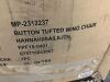 Madison Park Hannah Button Tufted Wing Chair in Ivory  - 5