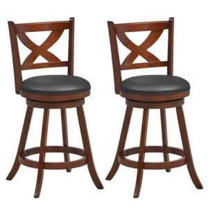 Medium Classic Counter Height Swivel Bar Stool, Set of 2 