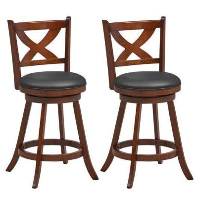 Medium Classic Counter Height Swivel Bar Stool, Set of 2 