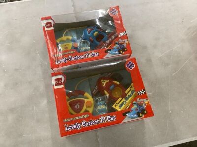 Lot of (2) Remote Control F1 Racing Car 