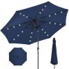 Solar LED Lighted Patio Umbrella w/ Tilt Adjustment, UV-Resistant- 10ft