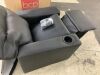 Contemporary Black Leather Kids Recliner Chair with Cup Holder - 6