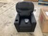 Contemporary Black Leather Kids Recliner Chair with Cup Holder - 2