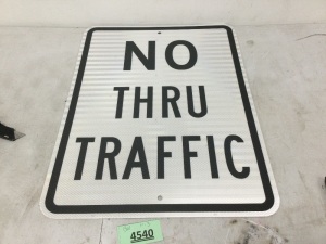 'No Thru Traffic' Sign