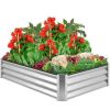 Outdoor Metal Raised Garden Bed for Vegetables, Flowers, Herbs - 6x3x1ft