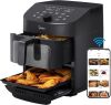 Midea Dual Basket Air Fryer Oven 11 Quart 8 in 1 Functions, Clear Window, Smart Sync Finish, Works with Alexa, Wi-Fi Connectivity