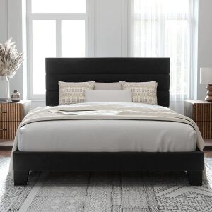 Full Size Upholstered Platform Bed Frame