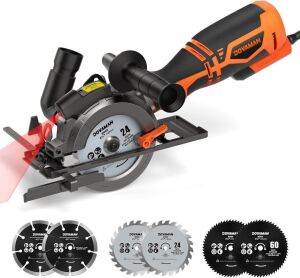  DOVAMAN 5.8A 4-1/2" Circular Saw w/Laser, Metal Auxiliary Handle