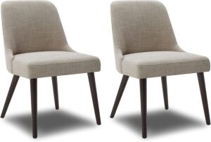 Chita Modern Upholstered Dining Chairs, Set of 2