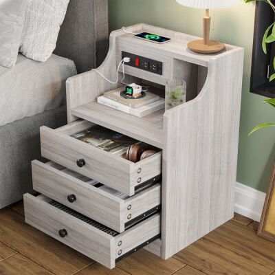 Nightstand with Charging Station