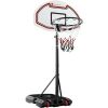 Kids Height-Adjustable Basketball Hoop, Portable Backboard System w/ Wheels