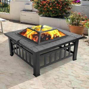  32" Square Metal Fire Pit 