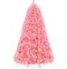 6' Pre-Lit Artificial Pink Christmas Tree w/ Incandescent Lights, Metal Stand