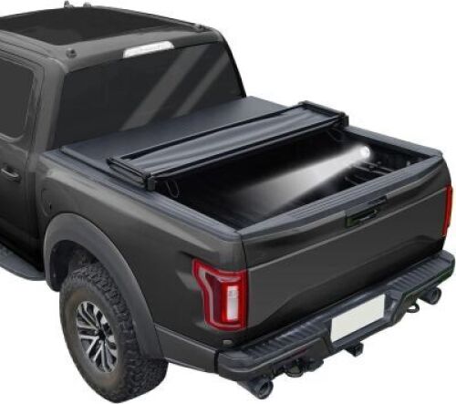 Soft 4-Fold Truck Bed Tonneau Cover for 2004-2014 Ford F-150 2006-2014 Lincoln Mark LT 5.5ft Bed