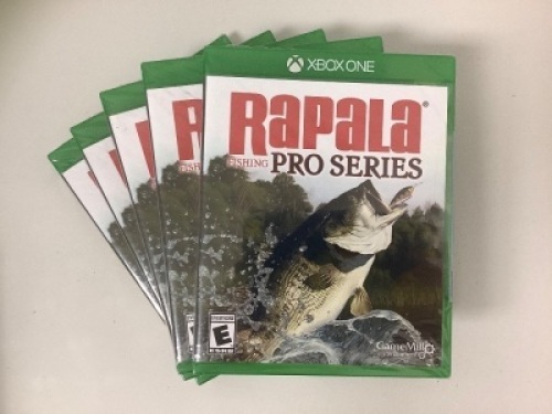 Lot of (5) Xbox One Rapala Fishing Games, New, Sold as is