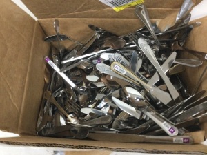 Box of Assorted Dinner Utensils 