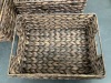 Set of 4 Water Hyacinth Pantry Baskets w/ Chalkboard - 2