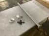 Lot of (3) Stainless Steel Fence Railing Posts - 2