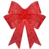 Pre-Lit Large Christmas Bow Decoration, Holiday Decor w/ 8 Functions - 48in