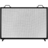 Single Panel Handcrafted Steel Mesh Fireplace Screen w/ Handles - 38x27in