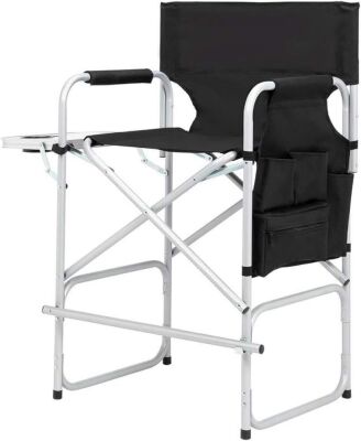 40.55" Tall Directors Chair with Side Table Storage Bag