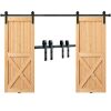 VEVOR 8FT Sliding Barn Door Hardware Kit, 330LBS Heavy Duty, Fit 3.7-4.3FT Total Wide and 1.3"-1.8" Thick 2 Door Panel