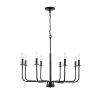 Bel Air Lighting Tennyson 8-Light Black Candle Chandelier