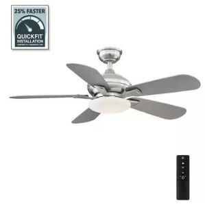 Home Decorators Collection Benson 44 in. LED Brushed Nickel Ceiling Fan with Light and Remote Control