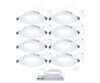 HALO QuickLink Low Voltage, 6 in. Selectable CCT 2700-5000K, 600 Lumens, Recessed Canless LED Starter Kit-8 pack, Dimmable