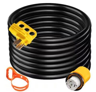 VEVOR Generator Power Cord 30 ft. 50 Amp 125/250-Volt 12,000-Watt STW Cable ETL Listed with N14-50P Outlet